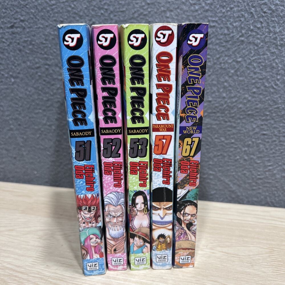 One Piece Omnibus Edition Volumes 51,52,53,57 & 67Paperback Manga Lot of 5 Books - Picture 2 of 5